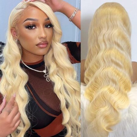 30 Inch 13x6 613 Lace Front Wig Human Hair, 613 Body Wave Lace Front Wig Human Hair, Transparent Lace Front Wigs Human Hair Pre Plucked with Baby Hair 26 Inch (Copy)