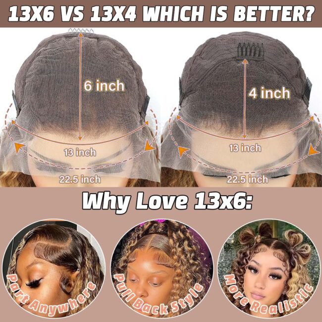 Honey-Blonde, 13x6 HD Deep Wave Lace Front Wig: 200% Density Human Hair, Pre-Plucked, Glueless, 22-Inch with Natural Hairline - Image 5
