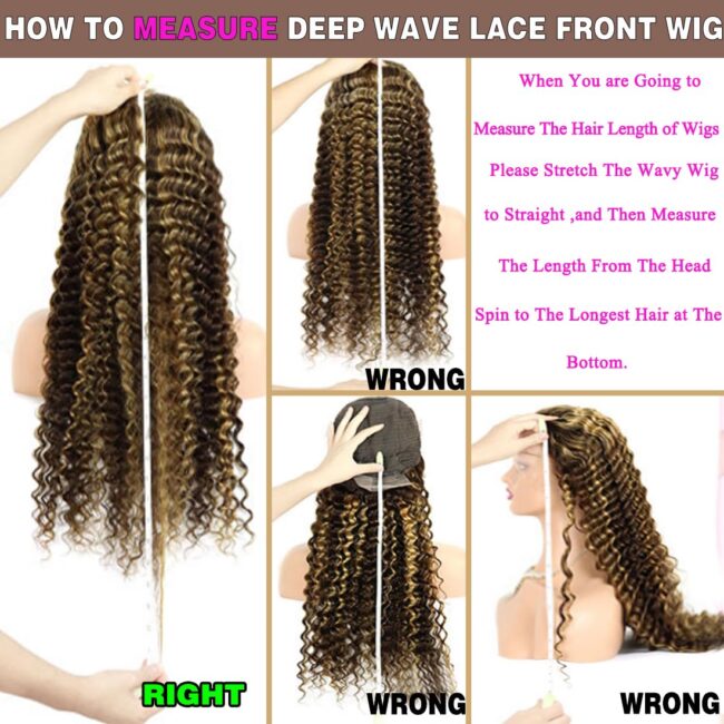 Honey-Blonde, 13x6 HD Deep Wave Lace Front Wig: 200% Density Human Hair, Pre-Plucked, Glueless, 22-Inch with Natural Hairline - Image 4