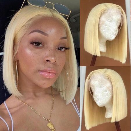13x6 Lace Front Wig Human Hair 200% Density Body Wave Blonde Lace Front Wigs Human Hair Pre Plucked Blonde Wig Human Hair