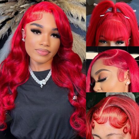 red Lace Front Wig Human Hair 13x4 200% Density for Women #4 Brown Body Wave Lace Front Wigs Human Hair HD Lace Pre Plucked with Baby Hair (Copy) (Copy)