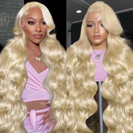 30 Inch Blonde Body Wave Lace Front Wig: 13x4 (6X13) HD Lace Frontal, 200% Density Brazilian Virgin Human Hair—Pre-Plucked with Baby Hair