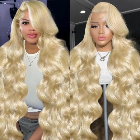 32In Blonde Body Wave Lace Front Wig: 13x4 (6X13) HD Lace Frontal, 200% Density Brazilian Virgin Human Hair—Pre-Plucked with Baby Hair