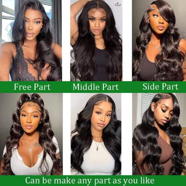 Transparent Glueless Body Wave Lace Front Human Hair Wigs, Pre Plucked - Image 4