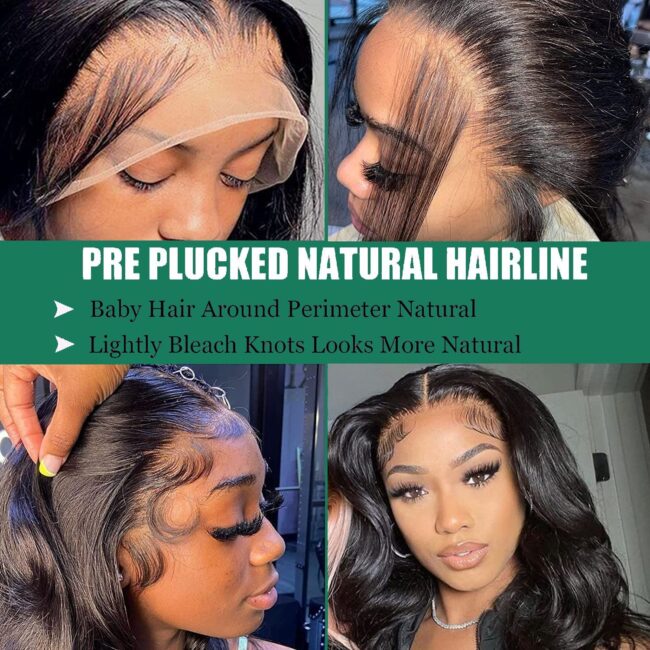 Transparent Glueless Body Wave Lace Front Human Hair Wigs, Pre Plucked - Image 7