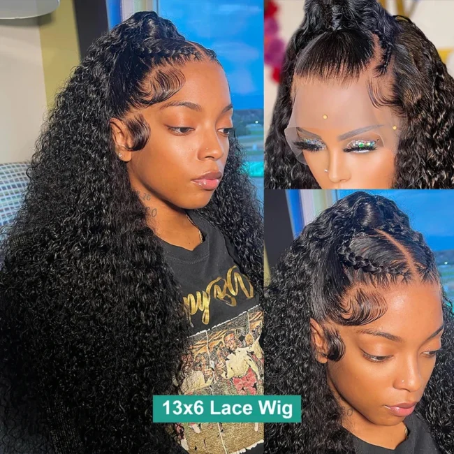 Deep Wave HD Lace Front Wig Water Wave Human Hair Wigs 6x6 Closure Glueless Wig - Image 7