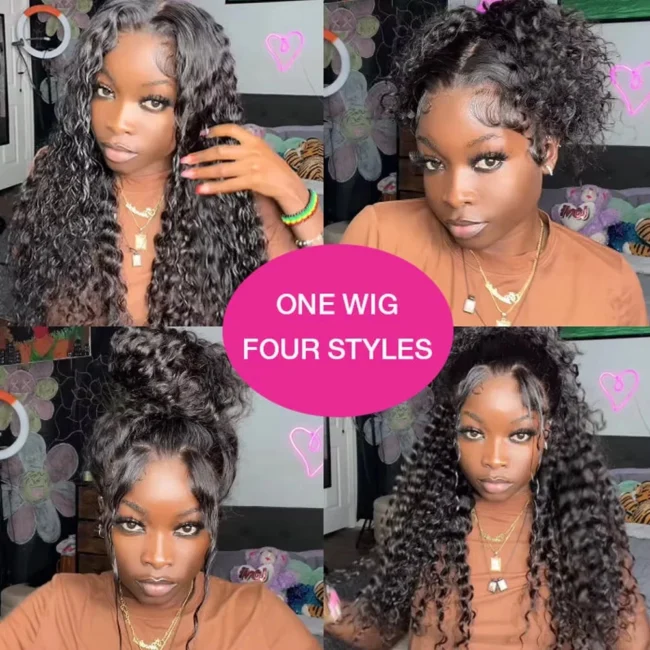 Deep Wave HD Lace Front Wig Water Wave Human Hair Wigs 6x6 Closure Glueless Wig - Image 6