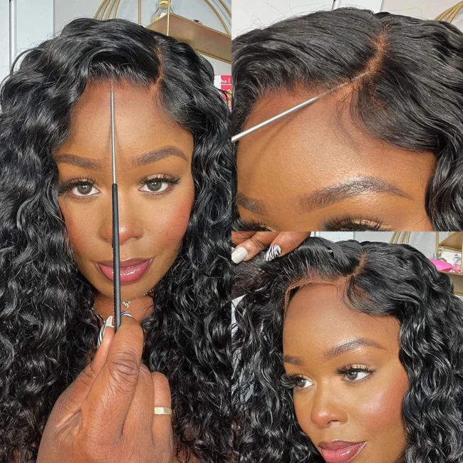 Deep Wave HD Lace Front Wig Water Wave Human Hair Wigs 6x6 Closure Glueless Wig - Image 5