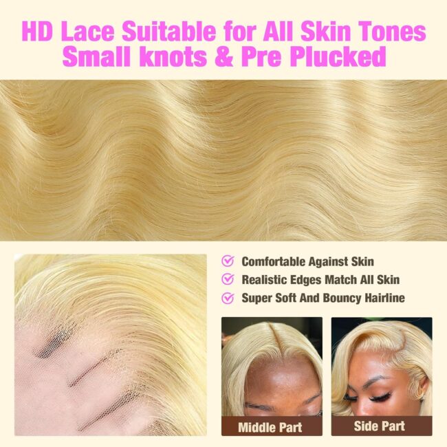 Effortless Glamour, Natural Volume – HD Transparent Body Wave Lace Front Wig with 180% Density & Baby Hair! - Image 6