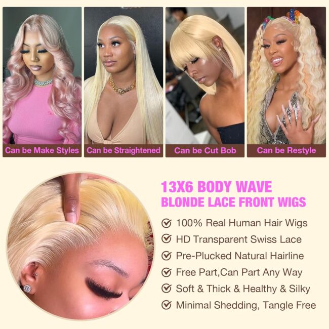 Effortless Glamour, Natural Volume – HD Transparent Body Wave Lace Front Wig with 180% Density & Baby Hair! - Image 4