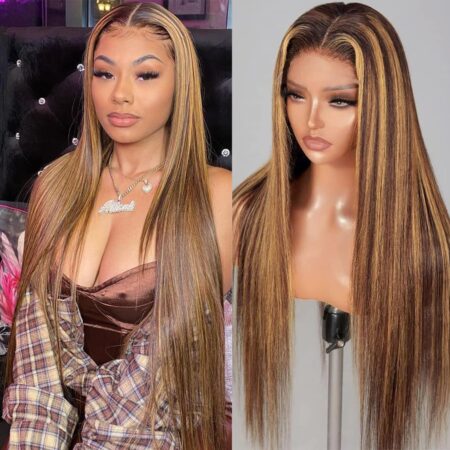 ✨ Honey Blonde Luxury Volume, Rich Color – 9x6 Glueless Ombre Straight Wig with 200% Density & HD Lace! ✨