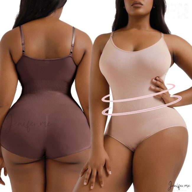 SHAPERX Seamless Snatched Waist Bodysuit: Tummy Control Sculptor - Image 2