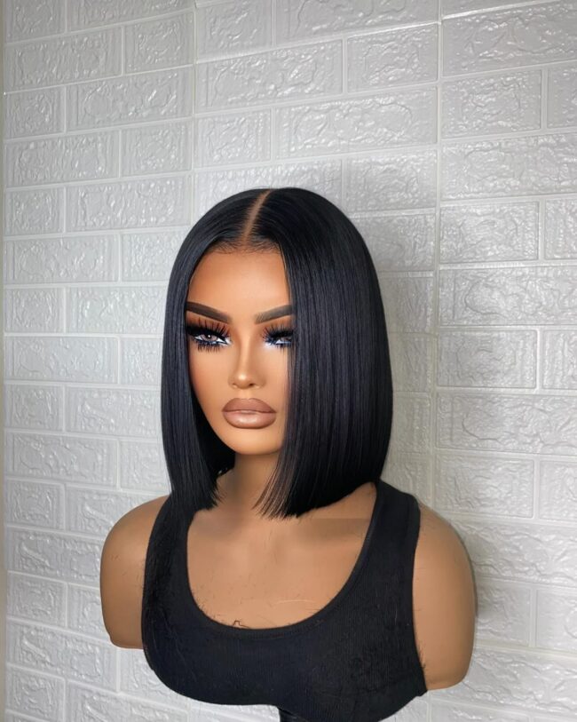 10 Inches Lux SDD Blonde Bone Straight Short Hair Wig: Human-Grade, Heat-Resistant, Pre-Plucked with Natural Hairline - Image 4