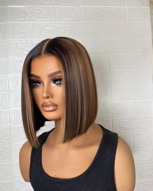 10 Inches Lux SDD Blonde Bone Straight Short Hair Wig: Human-Grade, Heat-Resistant, Pre-Plucked with Natural Hairline - Image 5
