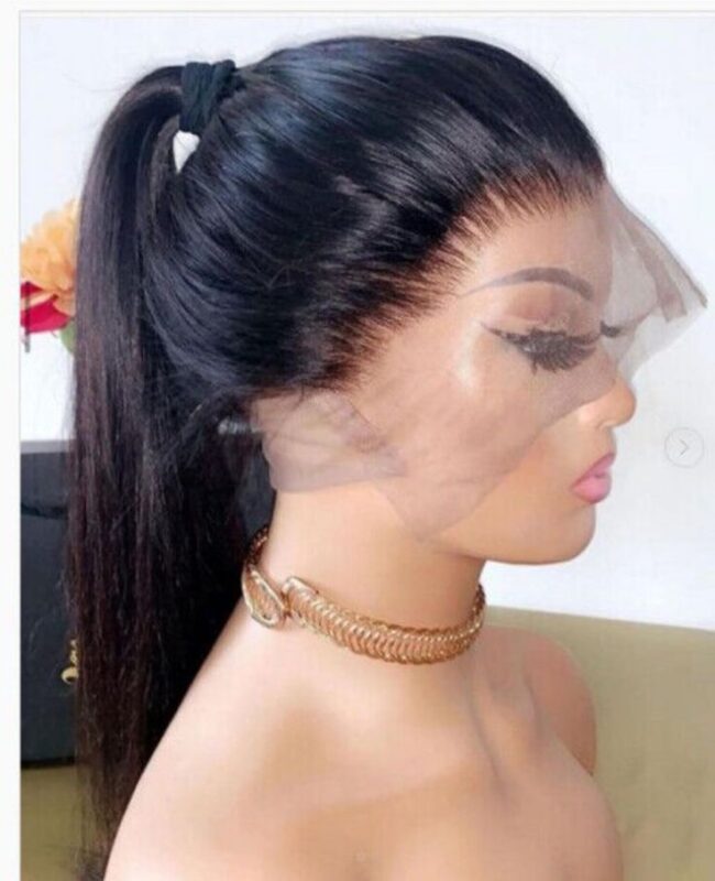 Heavy Density Remy Hair Straight 360 Lace Wig – Pre-Plucked Natural Hairline, Swiss Lace: Sleek, Versatile, and Ultra-Realistic - Image 3