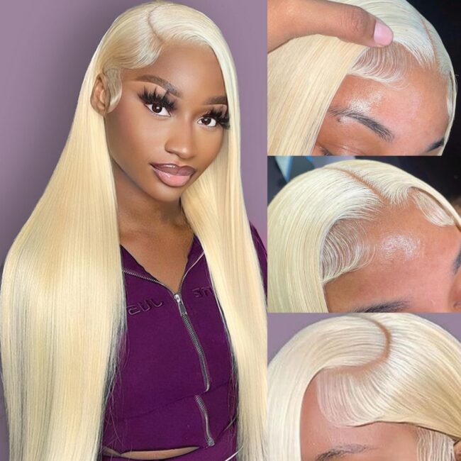 Radiant Blonde Glamour – 28” HD Lace Frontal Wig with Baby Hair & Glueless Comfort!