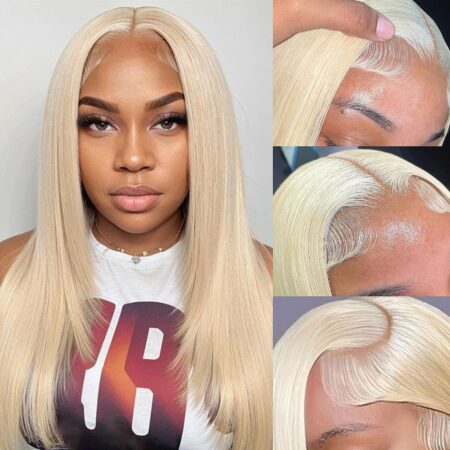 Radiant Blonde Glamour – 26” HD Lace Frontal Wig with Baby Hair & Glueless Comfort! ✨