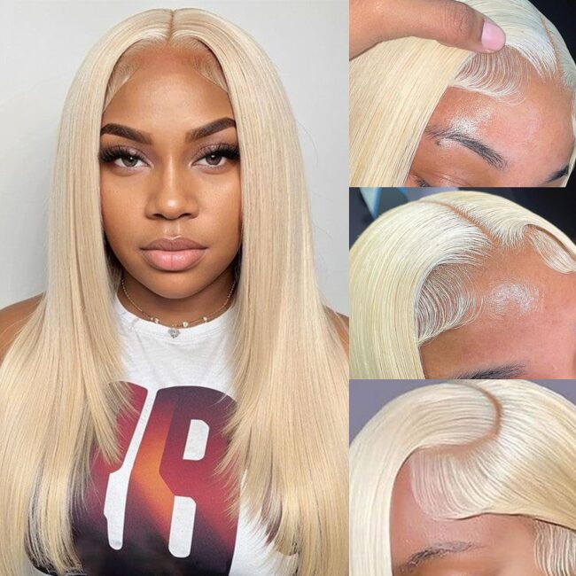 Radiant Blonde Glamour – 26” HD Lace Frontal Wig with Baby Hair & Glueless Comfort! ✨