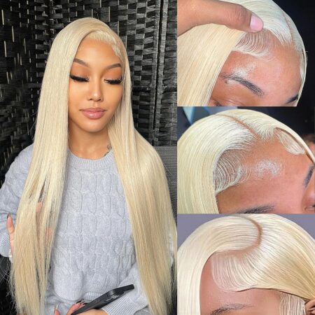 Radiant Blonde Glamour – 24” HD Lace Frontal Wig with Baby Hair & Glueless Comfort!