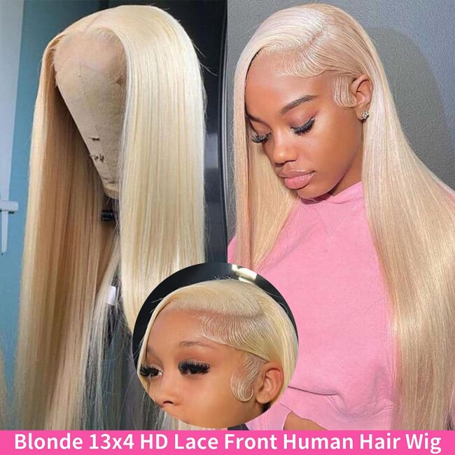Radiant Blonde Glamour – 26” HD Lace Frontal Wig with Baby Hair & Glueless Comfort! ✨ - Image 4