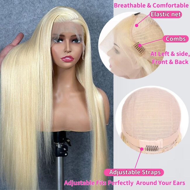 Radiant Blonde Glamour – 26” HD Lace Frontal Wig with Baby Hair & Glueless Comfort! ✨ - Image 8