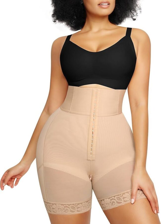 SHAPELLX High Waist Tummy-Sculpting Body Shaper Shorts