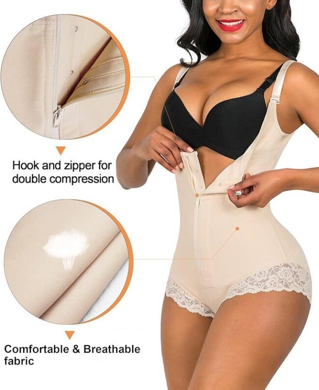 Shapewear for Women Tummy Control Fajas Colombianas Body Shaper Zipper Open Bust Bodysuit and other Bodysuits