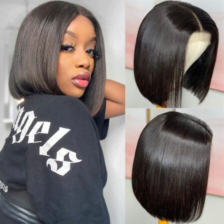 ✨ Chic. Confident. Ready in Seconds – Glueless Short Bob Closure Wig with 4x4 HD Closure & 180% Density! ✨