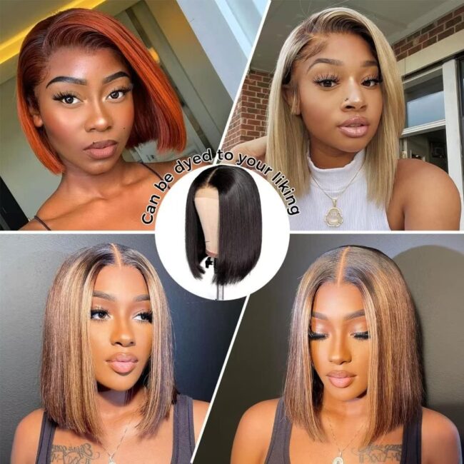 ✨ 12 Inch Chic. Confident. Ready in Seconds – Glueless Short Bob Closure Wig with 4x4 HD Closure & 180% Density! ✨ - Image 4
