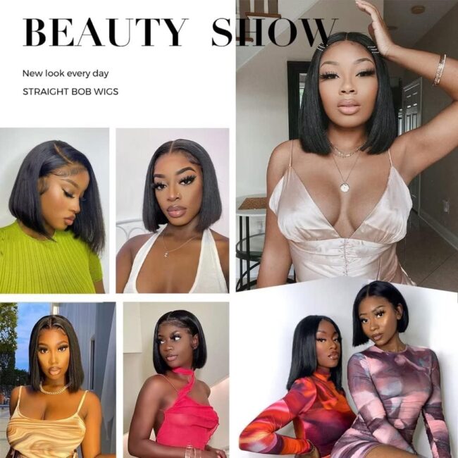 ✨ 12 Inch Chic. Confident. Ready in Seconds – Glueless Short Bob Closure Wig with 4x4 HD Closure & 180% Density! ✨ - Image 3