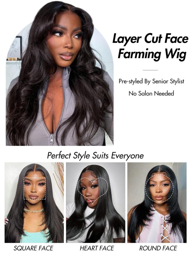 Soft Layers, Bold Beauty – Face-Framing Glueless Wig with 6x6 HD Lace & 200% Density! - Image 4