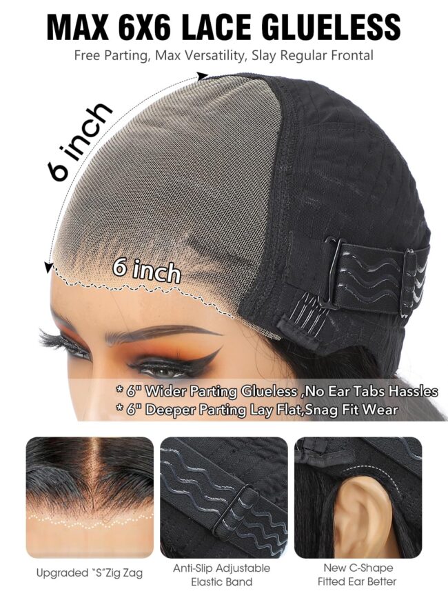 Soft Layers, Bold Beauty – Face-Framing Glueless Wig with 6x6 HD Lace & 200% Density! - Image 6