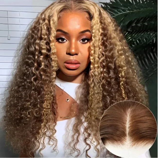 Wear and Go Highlight Curly Glueless PreCut Lace Wigs Human Hair - Image 6