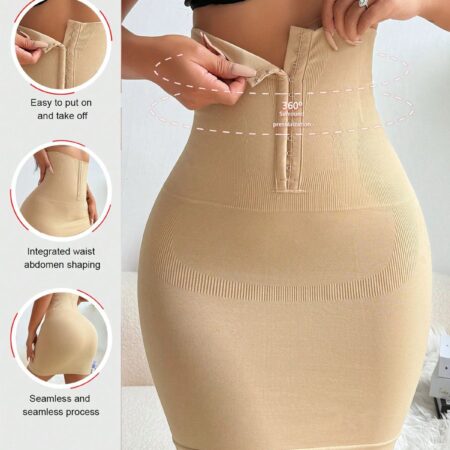 High-Waist Hook-and-Eye Sculpting Skirt: Tummy Control, Butt Lift & Seamless Fit