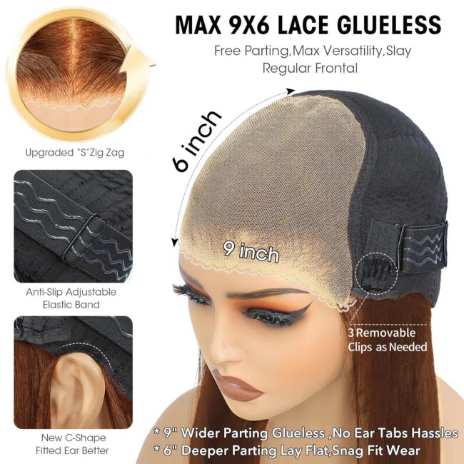 ✨ Luxury Volume, Rich Color – 9x6 Glueless Chocolate Brown Straight Wig with 250% Density & HD Lace! ✨ - Image 3