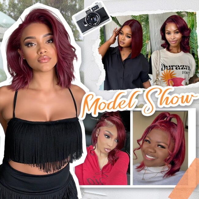 13x6 Short Loose Body Wave Frontal Lace Wig – Human Hair, Pre Plucked, Glueless Design for Women - Image 2