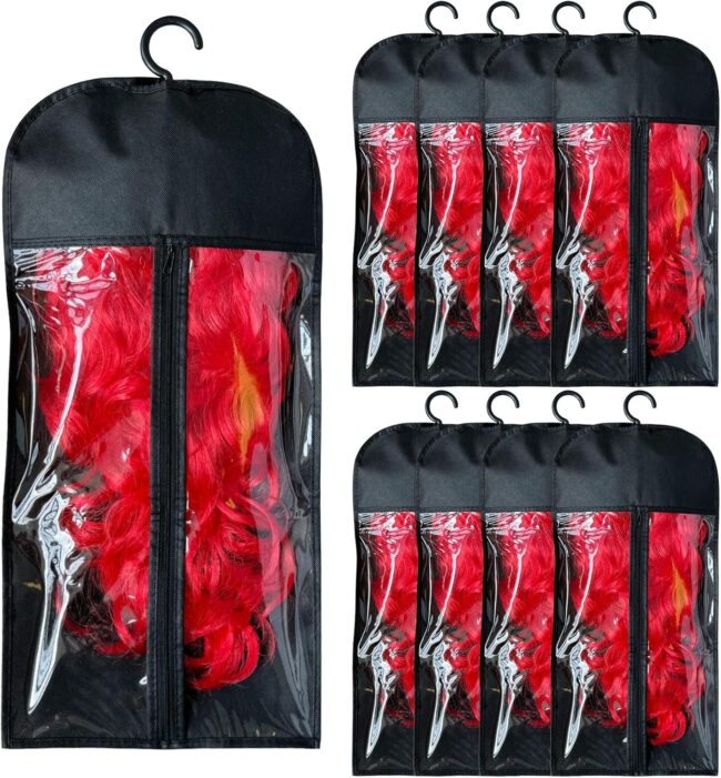 8 Bags. Total Protection. One Hanger – Your Complete Wig & Extension Storage System - Image 2
