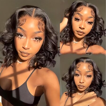 Effortless Chic, Natural Movement – 13x6 Body Wave Bob Wig with HD Lace & 180% Density! ✨