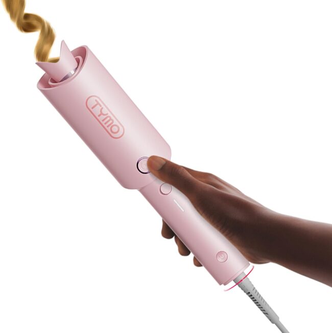 Curl. Release. Wow. – Automatic Rotating Curling Iron with 500 Million Ionic & Dual Voltage Peach