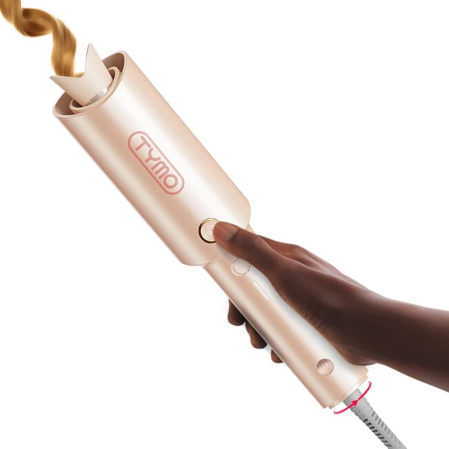 Curl. Release. Wow. – Automatic Rotating Curling Iron with 500 Million Ionic & Dual Voltage Peach - Image 2
