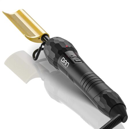 Curved Tooth Electric Pressing Comb that makes natural black hair more manageable than ever.