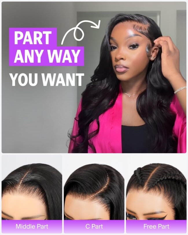 Luscious Waves, Seamless Fit – 13x6 Body Wave Glueless Frontal Wig with Drawstring & 220% Density - Image 4