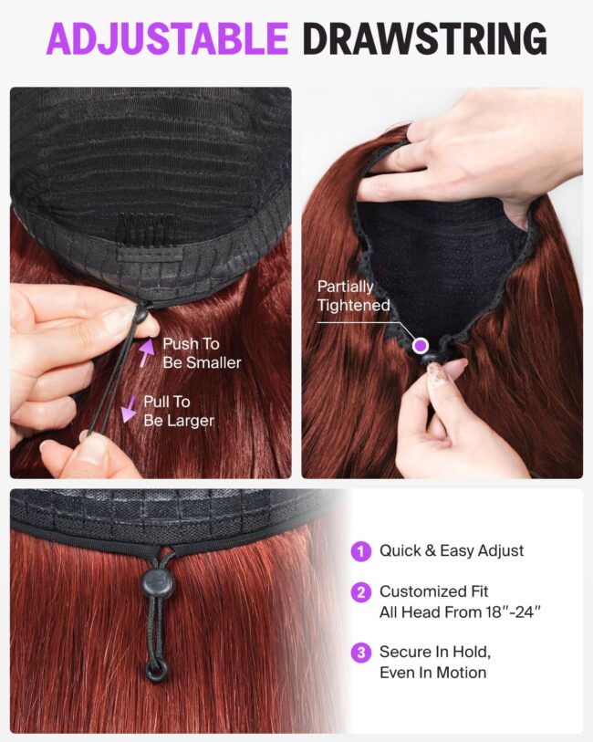 Luscious Waves, Seamless Fit – 13x6 Body Wave Glueless Frontal Wig with Drawstring & 220% Density (Copy) - Image 5