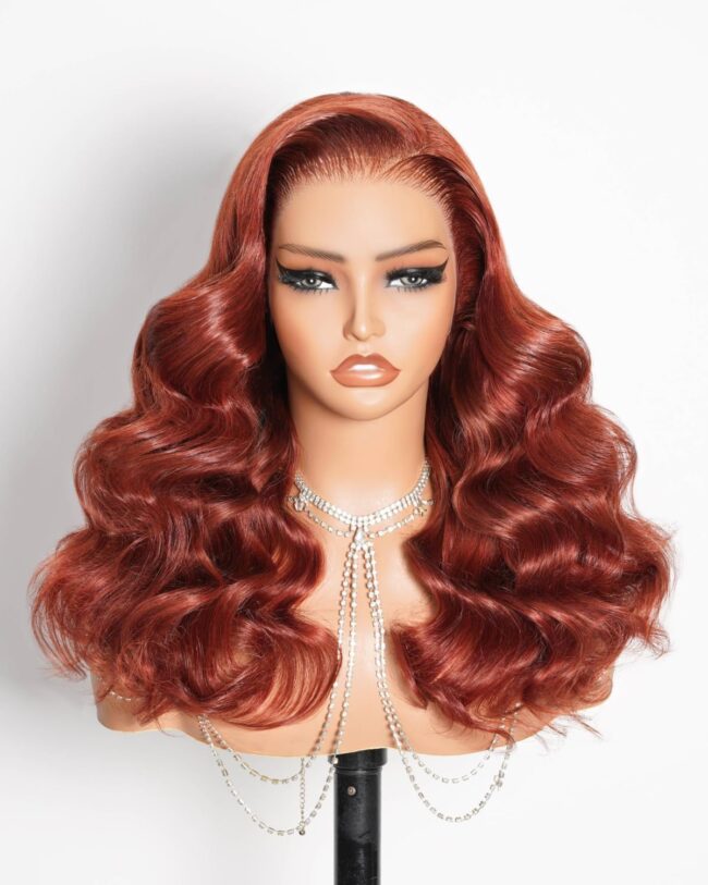 Luscious Waves, Seamless Fit – 13x6 Body Wave Glueless Frontal Wig with Drawstring & 220% Density (Copy)
