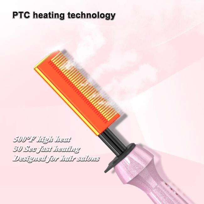 Power. Precision. Safety – Professional Electric Hot Comb with Dual Voltage & Auto Shut-Off! - Image 4