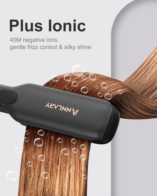 Smooth. Shine. Strength – 1.75” Titanium-Ceramic Flat Iron with Infrared & Ionic Tech - Image 4