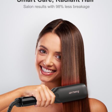 Smooth. Shine. Strength – 1.75” Titanium-Ceramic Flat Iron with Infrared & Ionic Tech