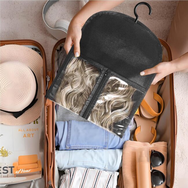 Store Smarter, Not Harder – Dust-Proof Wig Storage Bag with Hanger for Multiple Wigs! ✨ - Image 5