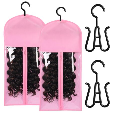 Store Smarter, Not Harder – Dust-Proof Wig Storage Bag with Hanger for Multiple Wigs! ✨