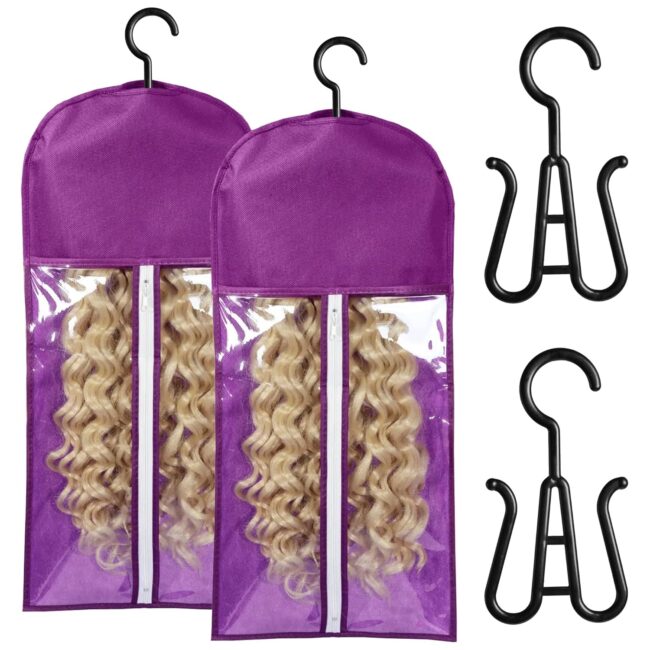 Store Smarter, Not Harder – Dust-Proof Wig Storage Bag with Hanger for Multiple Wigs! ✨ - Image 2
